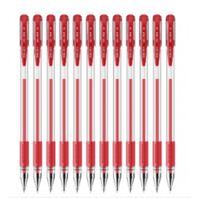 書寫用筆類工具 得力6600ES中性筆0.5mm子彈頭(紅)(支) 6600中性筆0.5mm子彈頭(紅)(支)