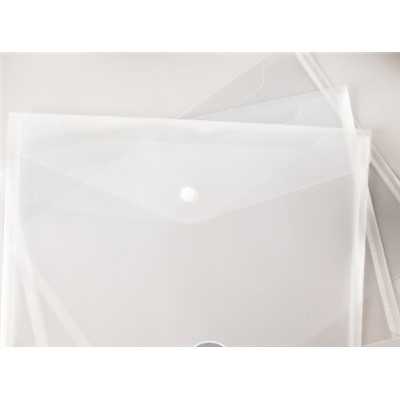 文件管理 得力5501A A4透明紐扣袋 按扣袋 辦公文件袋 檔案袋資料整理收納袋