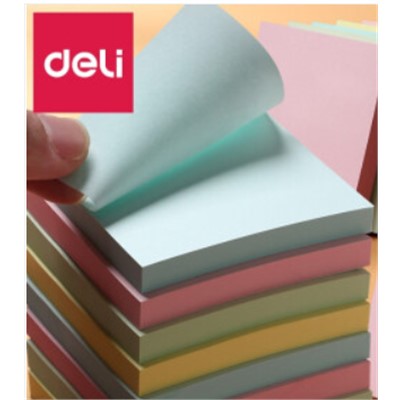 不干膠/粘貼類 得力21550彩色便利貼便簽紙標(biāo)簽貼文具四色易事貼留言紙N次貼便簽貼辦公用品記事貼