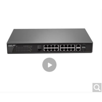 以太網(wǎng)交換機(jī) 銳捷(Ruijie)16口千兆交換機(jī) 非網(wǎng)管網(wǎng)線分線器 RG-ES118-P 百兆Poe