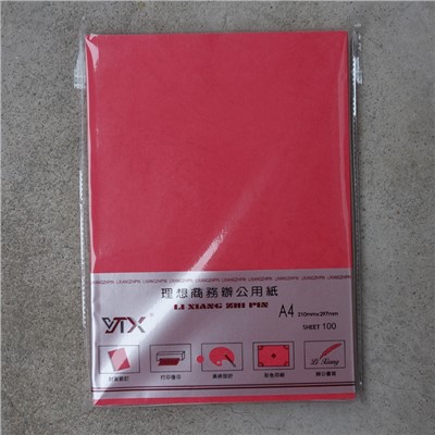 理想 LX-001 噴墨/相片紙/卡紙 A4皮紋紙紅色180g/100張/包