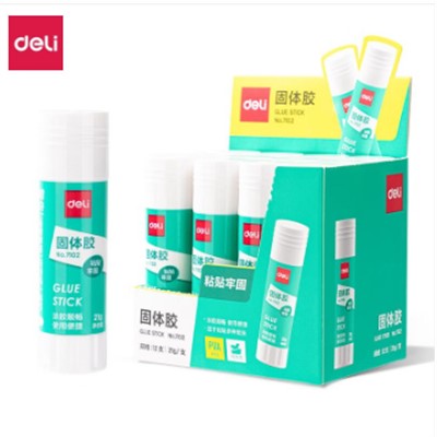 得力/deli DL-001 膠棒/固體膠/膠水 21gPVA固體膠棒 12支/盒