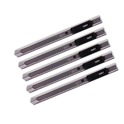 得力/deli DL-007 美工刀 小號耐用美工刀5/盒 辦公用品