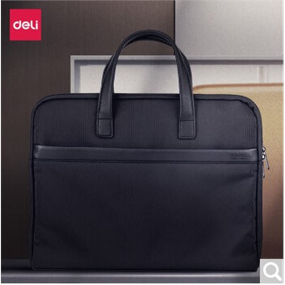 得力/deli DL-019 文件袋 公文包15.6寸升級(jí)款-皮質(zhì)提手黑色63751