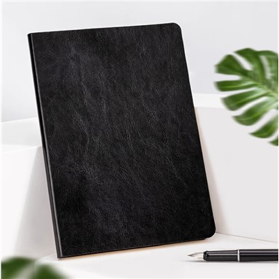 得力 DL-043 薄本冊(cè) 16k黑色皮面筆記本80頁(yè)/本 (可定制logo文字)