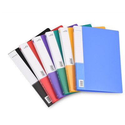 得力 DL-051 文件夾 黑色A4雙強力夾文件夾5個/盒