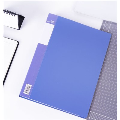 得力 DL-054 文件夾 A4文件夾透明插頁資料冊40頁