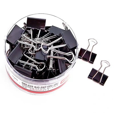 得力 DL-82353 裝訂及打孔類裝訂夾 黑色25mm票據夾