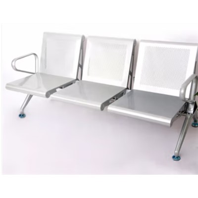 正韻大雅 ZY-8473 辦公椅 加厚三角橫梁排椅等候連排長(zhǎng)椅子 3人位排椅(帶皮墊) 灰色